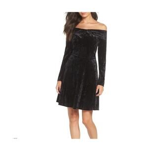 Chelsea28 Off-the-Shoulder Velour Cocktail Dress Medium